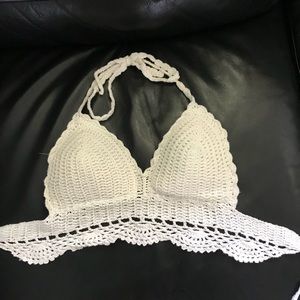 White Crochet top